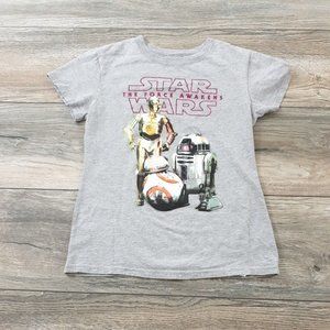 Star Wars Youth 12/14 Short Sleeve T-Shirt Pink Logo Girl R2D2 C3PO Play School